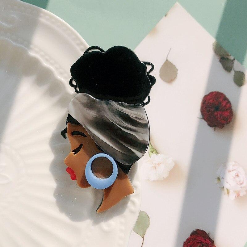 Blucome Новый дизайн, уникальные женские фигурки, акриловые булавки для женщин и девочек, броши, значки на лацканах, украшения для сумки, праздничное платье, ювелирные изделия