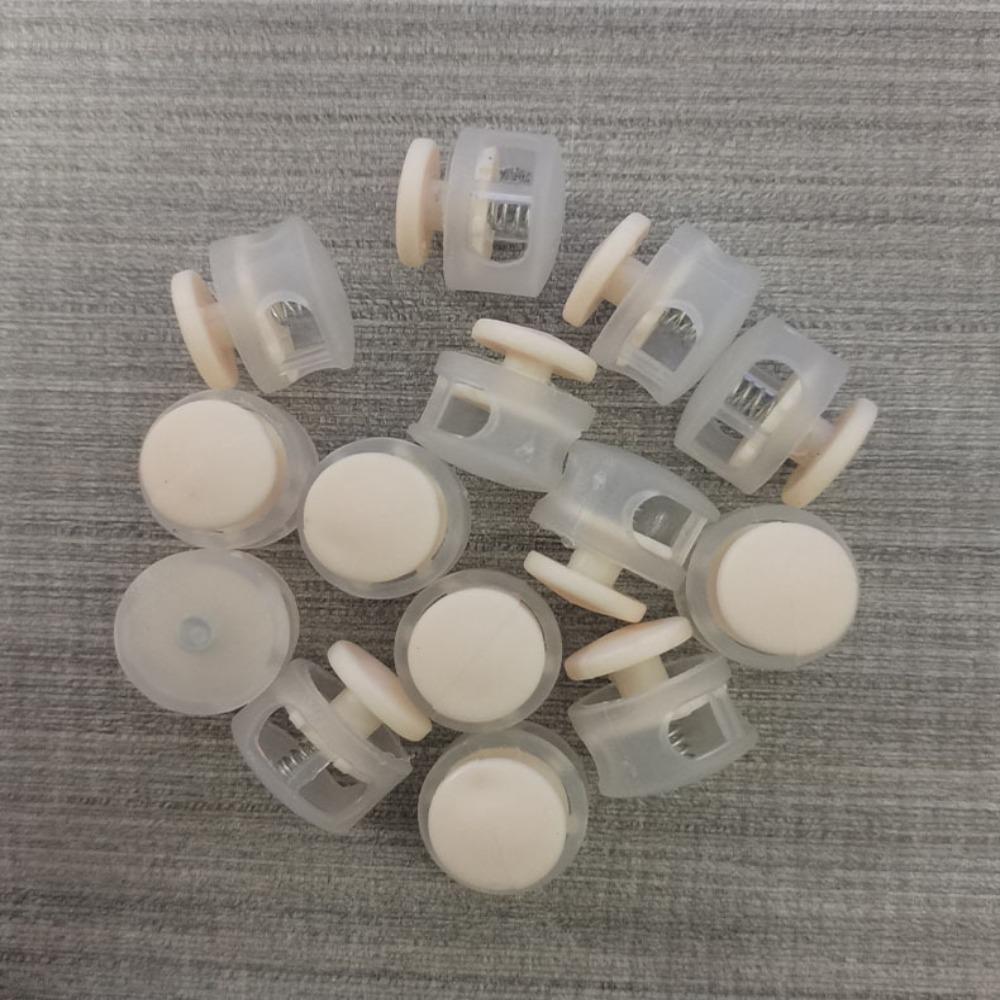 Double Hole Elastic Rope Rope Lock Spring Buckle Press Button Rope Clamp Shoelace Buckle