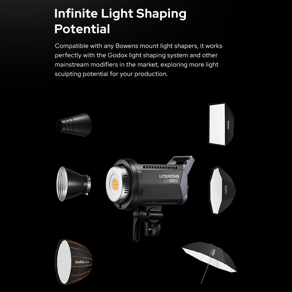 Godox Litemons LA150D Studio Светодиодный светильник для видеосъемки, 190 Вт, лампа для фотосъемки, 5600K, цветовая температура 8