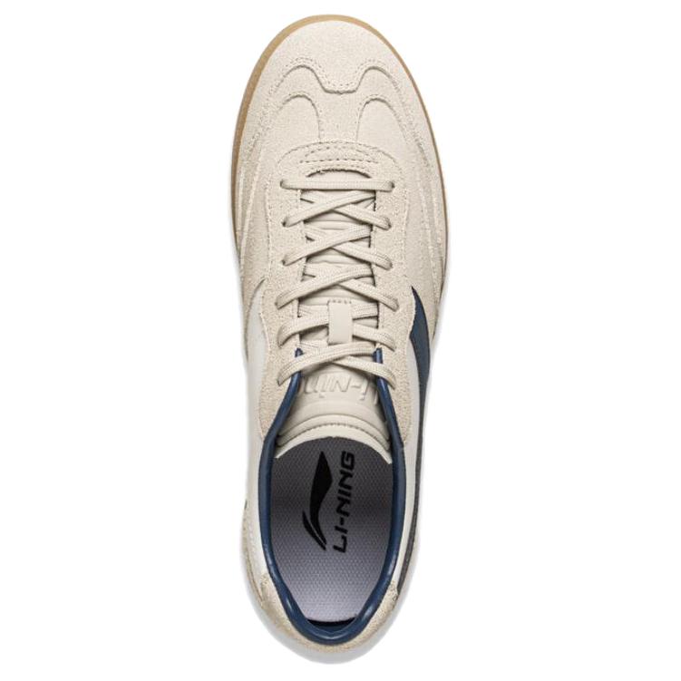 Li Ning Yunchuan Износостойкие, Легкие, Сбалансированные Низкие Кроссовки Армии Германии Мужские Бежевый Синий Белый AGCV099-4