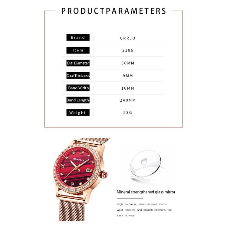 CRRJU-2186 Женские часы Женские модные часы Простые кварцевые часы