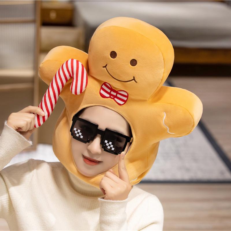 Рождественская плюшевая шляпа в виде пряничного человечка – Мультяжный фото- и сценический реквизит