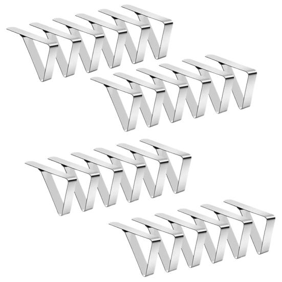 6/12/24 шт. зажим для скатерти из нержавеющей стали нескользящий прочный для использования в помещении и на открытом воздухе свадебная вечеринка