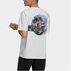 Adidas Мужские футболки Originals Artist Tee Ss с принтом на спине, белые HA4704