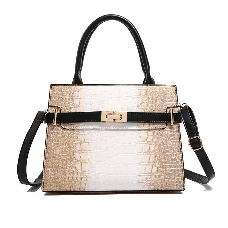 Сумка женская сумка 2025 новая европейская и американская мода узор под камень персонализированная сумочка ретро большая вместимость сумка-мессенджер тоут