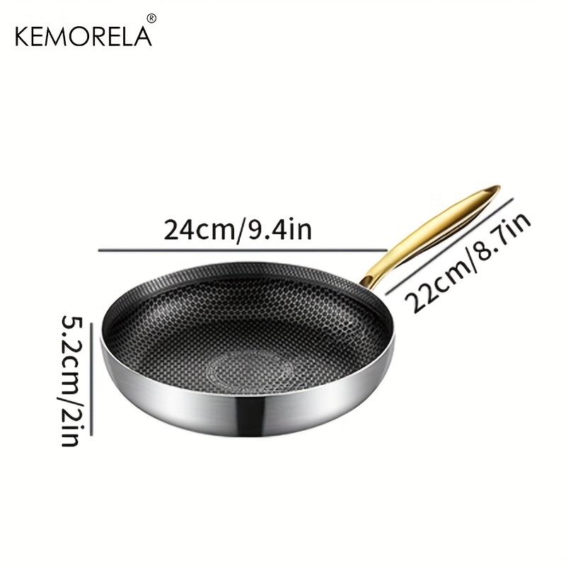 316 Stainless Steel Frying Pan Wok Non-stick Honeycomb Pot Home Steak Skillet Gas Stove Induction Saucepan Kitchen Cookware