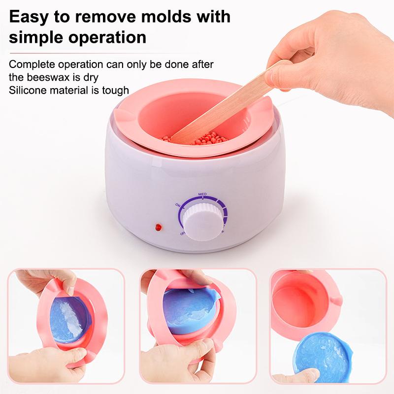 Wax Warmer Replacement Pot Heat-Resisting Silicone Bowls Non-Stick Pan Liner Easy Clean Hair Removal Melting Waxing Bowls