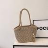 Spring New Woven Large-capacity Tote Bag Women's Versatile Pastoral Style Personalized Leisure Beach Bag Shoulder Bag