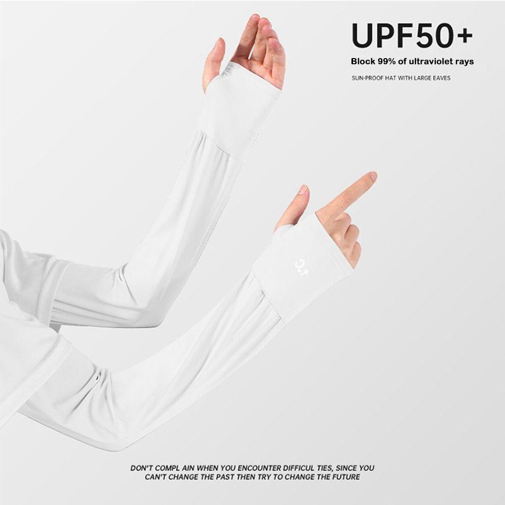 UPF 50+ Sun Arm Sleeves Breathable Arm Covers Summer Ice Silk Arm Sleeves Outdoor