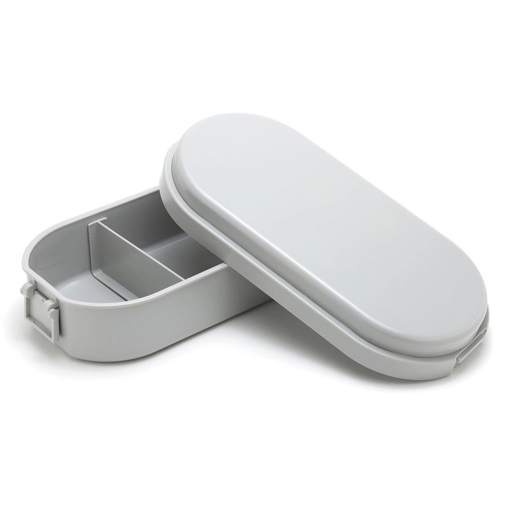 Miyoshi Seisakujyo Gel Cool Dome Integrated Ice Pack Lunch Box Lunch Box Dome L Oyster Gray xx 900 мл 1 Tier Lunch Box Women Children Easy Clip Buckle