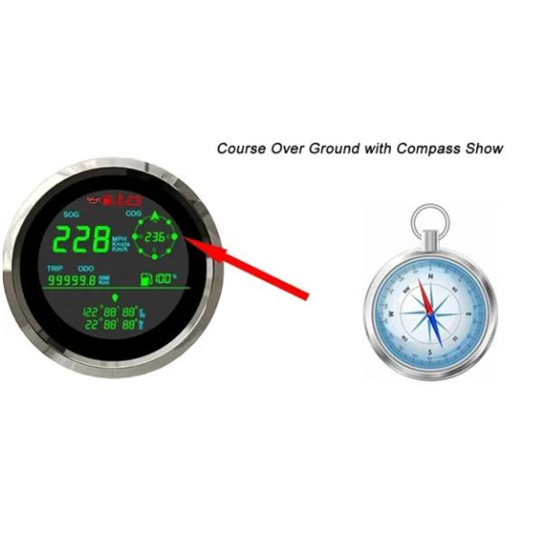 85 мм цифровой GPS-спидометр 0-299 км/ч миль в час узлов одометр COG датчик уровня топлива вольтметр для лодки, грузовика, мотоцикла