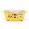 SK Corp. Pororo Non-slip Stainless Steel Bowl for Children PR3005, Yellow, 1 Piece, Popular Korean Parenting Items