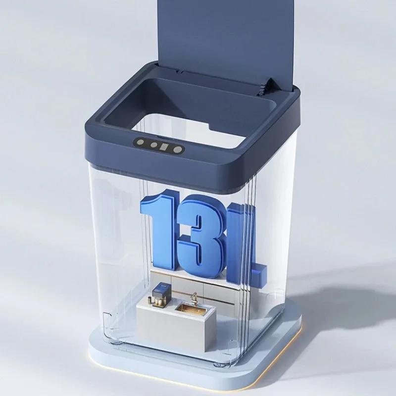 Автоматическое открывание крышки умный датчик мусорный бак для дома гостиная полностью автоматический простой мусорный бак туалет мусорное ведро для хранения