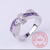 925 Sterling Silver Jewelry Vintage Crystal Couple's Wedding Silver Rings for Women Men Fashion Anel De Prata Bijoux
