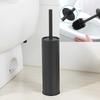 Stainless Steel Black Toilet Brush Set, Toilet Brush and Holder, Deodorizing Long Tube
