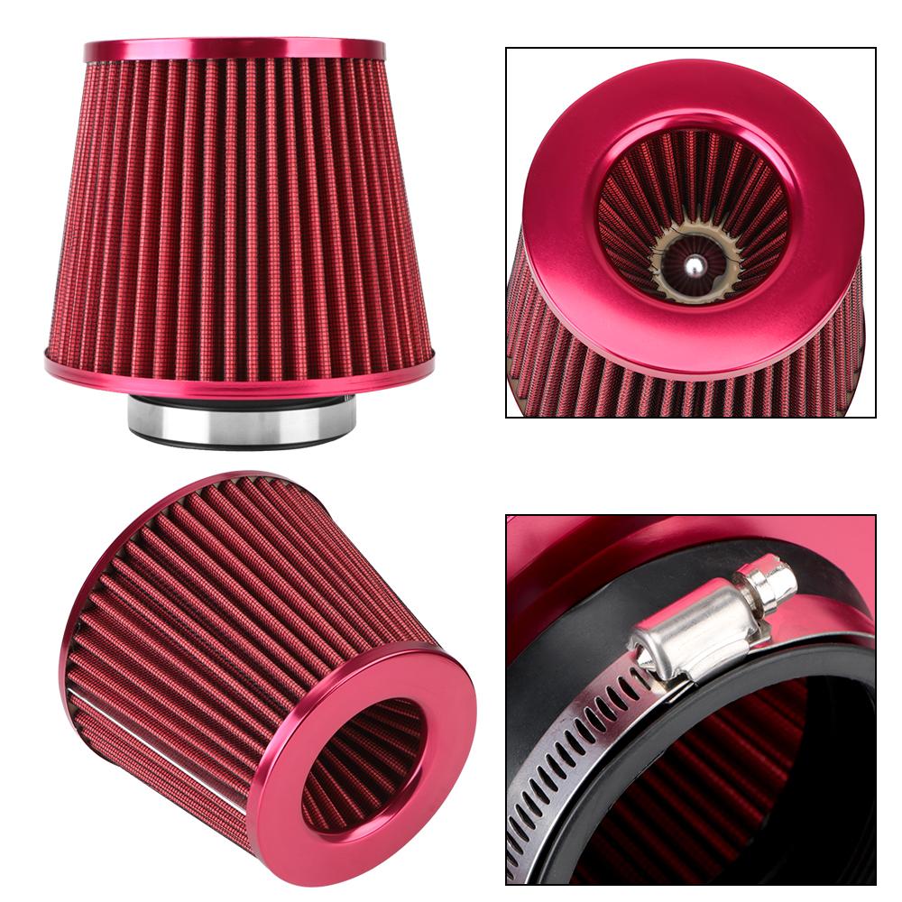 76MM 3 Inch High Flow Cold Air Intake Filter Universal Induction Kit Car Accessories Vehicles Air Filters Sport Power Mesh ConeGood product