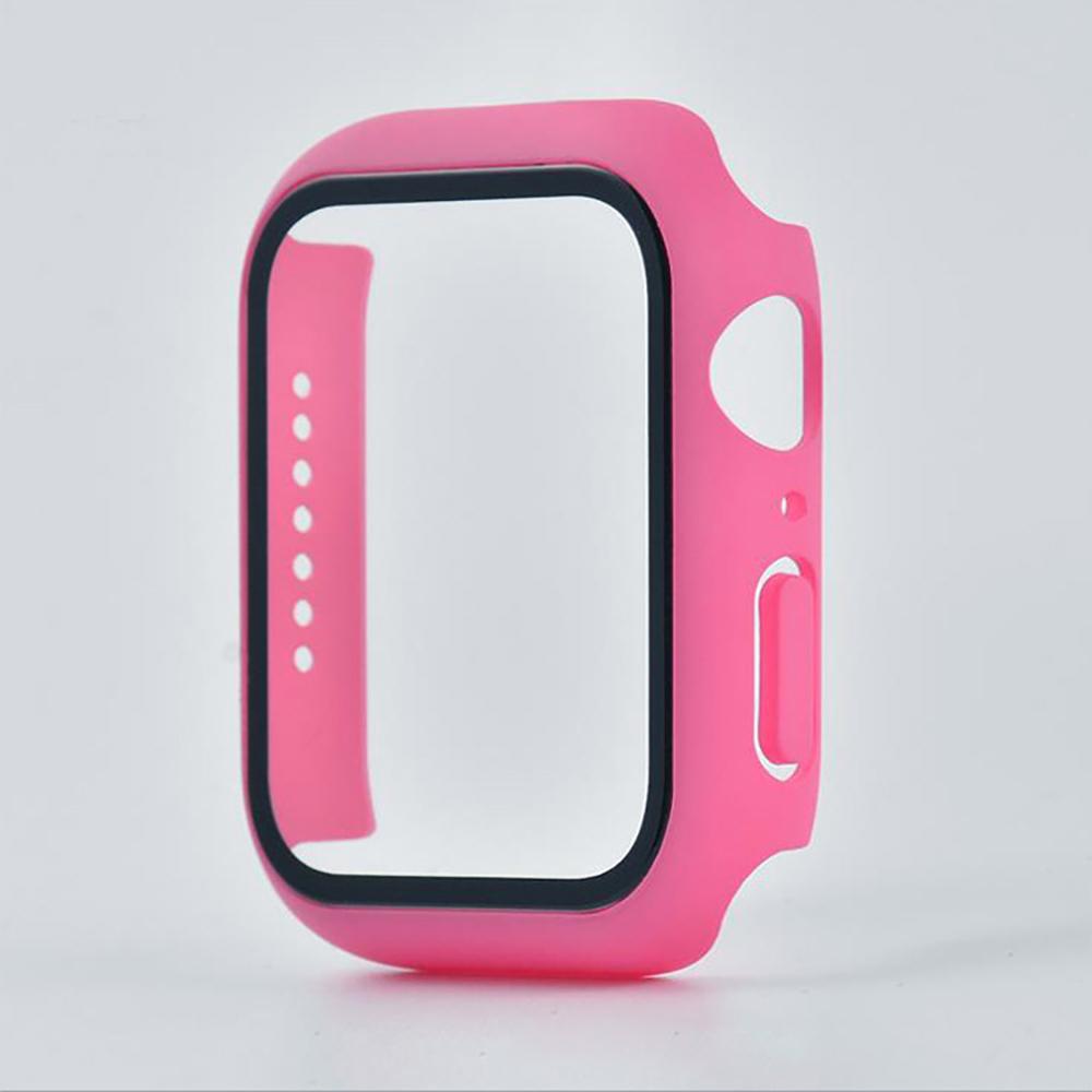 Закаленное стекло+чехол для Apple Watch 9, 8, 41 мм, 45 мм, 42 мм, 38 мм, защитный чехол для ПК iWatch series 7, 6, 5, 4, se, 44 мм, 40 мм