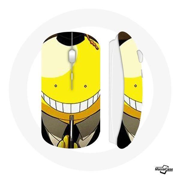 Souris Sans Fil - MANIACASE - Koro Sensei - Jaune - Clé USB Wifi - Compatible Mac et PC