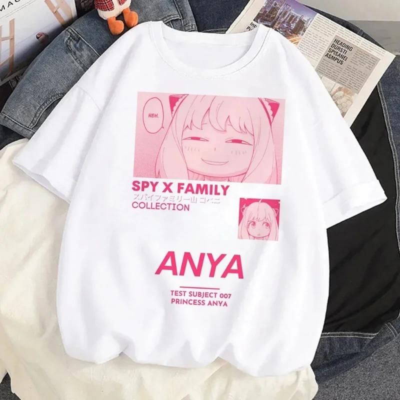 Футболка Loid Forger Yor Forger Anya Forger, футболка с рисунком манги, аниме Harajuku, кавайная футболка с рисунком для мужчин и женщин, рубашка