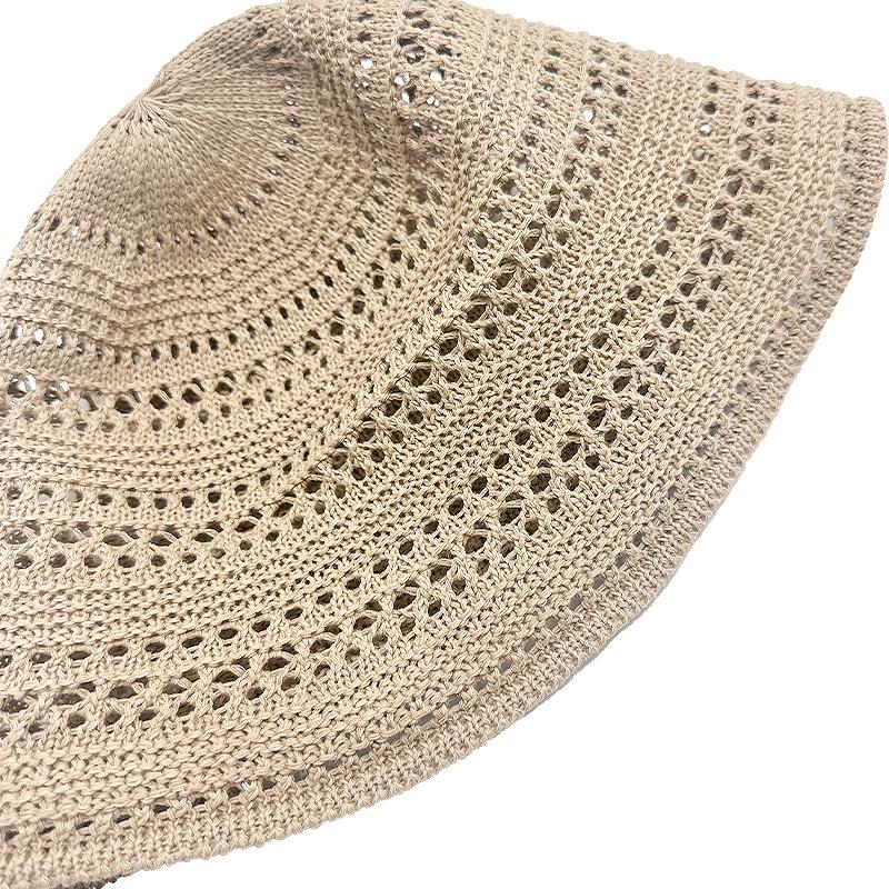 Spring and Summer Hollow Breathable Fisherman Hat Retro Mesh Cool Sun Protection Hat Casual Basin Hat