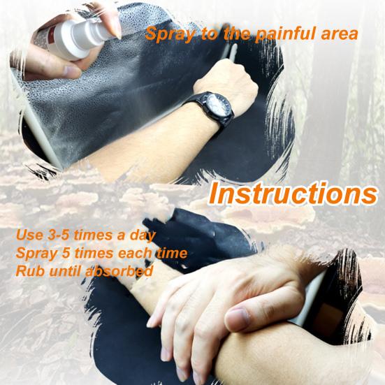 Yousheng 60 мл Спрей для облегчения боли Мягкий для кожи Снижает мышечное напряжение Натуральный ингредиент Мгновенный травяной спрей Облегчает боль в мышцах спины Ухаживающий спрей