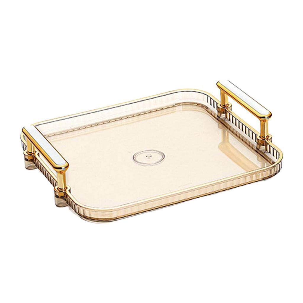 Snacks Plate Fruit Plate Tray Non Slip Base Decorative Tray Vanity Tray Serving Platter for Dessert Snacks Cupcake Kitchen