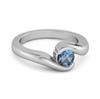 London Blue Topaz Modern Bypass Band Ring - 925 Sterling Silver