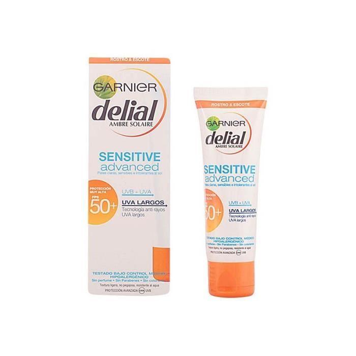 Солнцезащитный крем - Delial - DELIAL КРЕМ ДЛЯ ЛИЦА sensitive SPF50+ - 50 мл - Гипоаллергенный - Защита от УФ