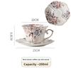 BEPAN European-style flower coffee cup saucer Western-style retro gold ceramic mug home senior sense teacup
