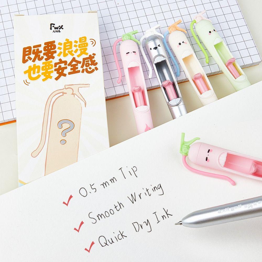 4Pcs Smooth Writing Fidget Clicker Gel Pen Anti-Anxiety Study Tool Relax Switch Pens for Exam Prep