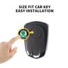 Car Sticker 2025 Hot 10mm Car Remote Key Sticker Aluminum Emblem Decal For Skoda Octavia Kodiaq Fabia Superb Rapid Kamiq Karoq D