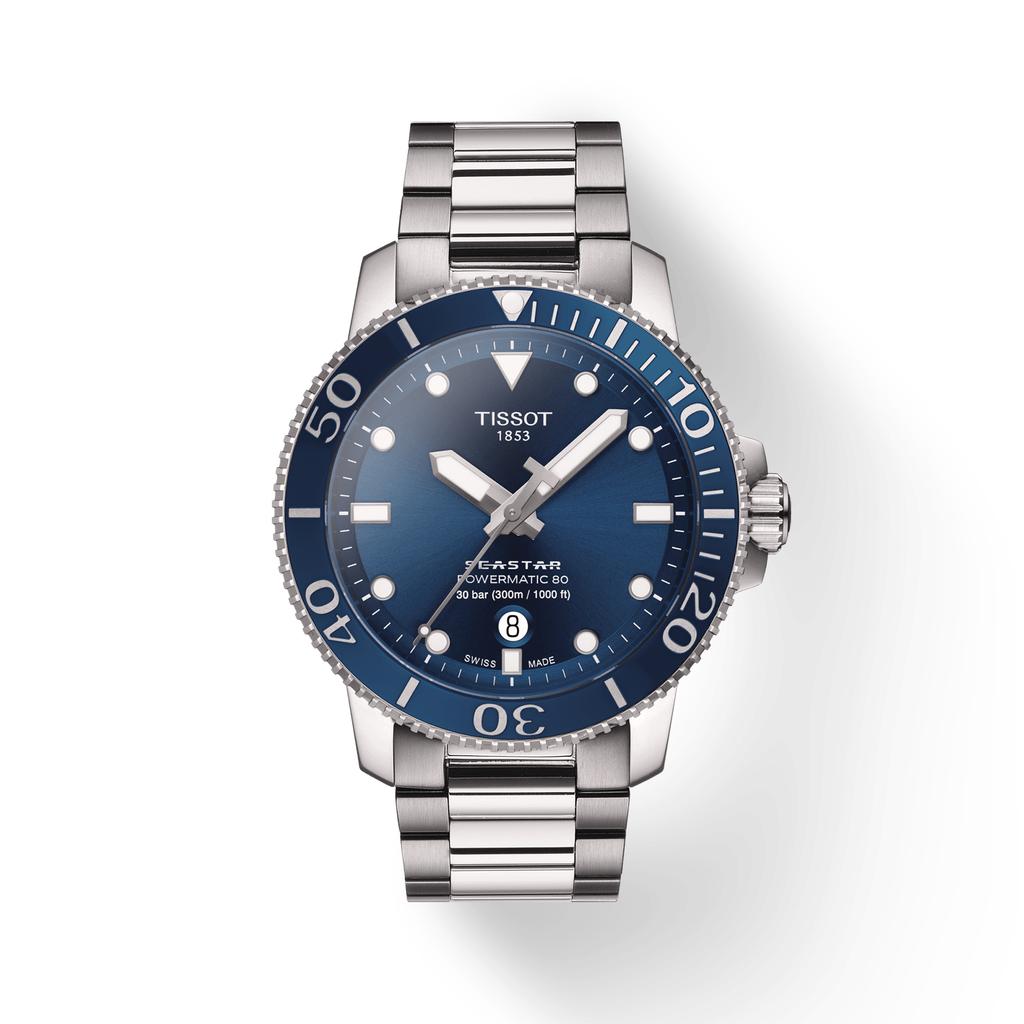 Tissot Мужские модные часы из нержавеющей стали с синим циферблатом T120.407.11.041.03