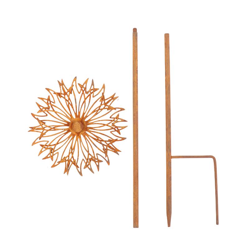Rustic Bluebonnet Metal Garden Stake Art Iron Lawn Ornament for Yard Outdoor Decor
