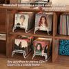 Clear Acrylic CD Display Shelf 2PCS 6 8 Grid Storage Organizer for Home Office Media Collection
