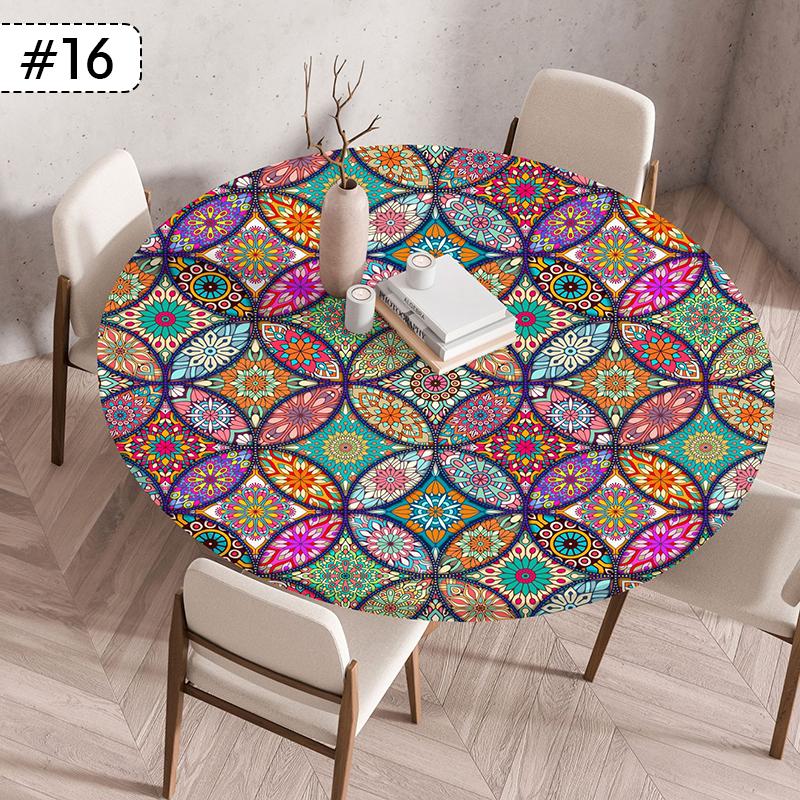 Круглая скатерть 60/90/120 см, скандинавская, водонепроницаемая, маслостойкая, эластичная, для кухни, столовой, свадьбы, вечеринки, домашний декор