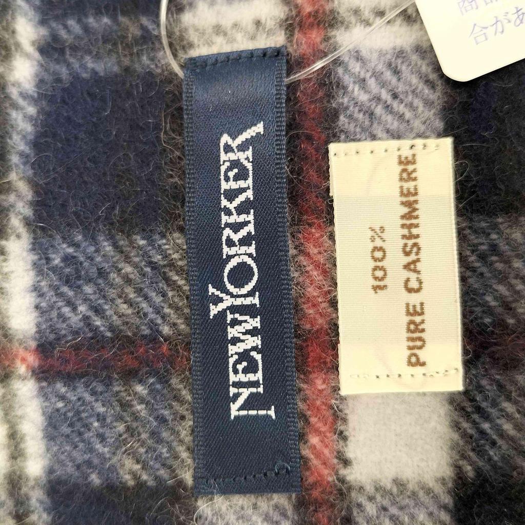 Б/у шарф-клетка из 100% чистого кашемира NEWYORKER для женщин, размер не указан
