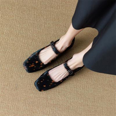 Мода 2024 Весна Женская обувь Квадратный носок Массивный низкий каблук Туфли Мэри Джейн для женщин Женские туфли-лодочки Женская обувь Zaptos Mujer