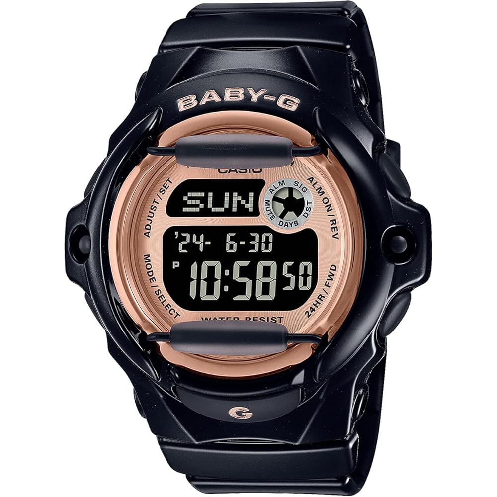 Женские часы Casio Baby-G BG-169UG-1JF Черные Аналогово-цифровые Водонепроницаемые