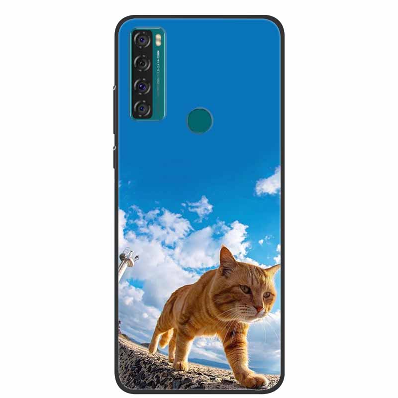 Для TCL 20 SE чехол роскошный силиконовый мягкий чехол из ТПУ для телефона TCL 20 SE T671H мультяшный чехол красочный противоударный чехол