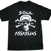 Хлопковая черная футболка унисекс с принтом группы Soul Assassins, полный размер