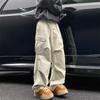 Spring Autumn Big Pocket Men's Cargo Pants Harajuku Loose Straight Wide Leg Trousers Baggy Pants Man Hip Hop Sweatpants