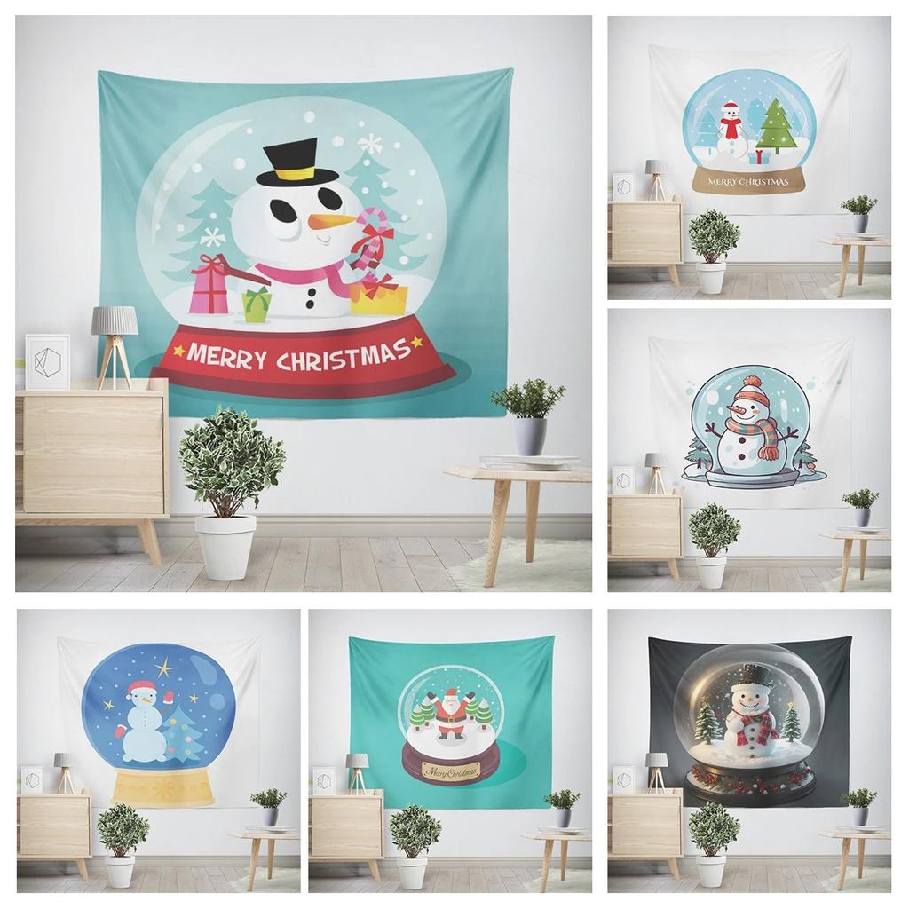 Новогодний рождественский хрустальный шар Рождественская елка Узор Гостиная Спальня Декоративный гобелен