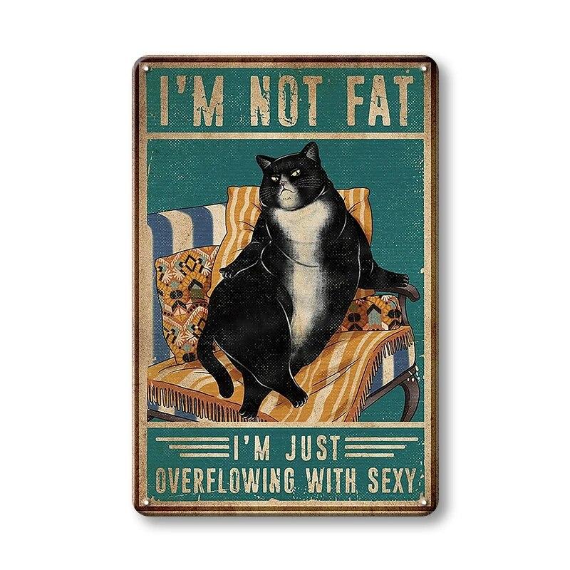 Винтажные металлические плакаты с черным котом, жестяная вывеска, мой Господь, настенные панно, забавные украшения, настенная живопись, модный стиль, домашний железный декор