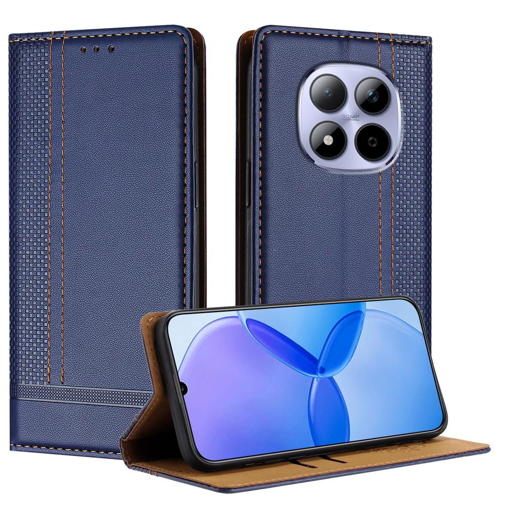 Для Xiaomi Redmi Note 15 Pro 5G (Глобальный) Чехол L-образной формы с сетчатым узором, кожаная подставка, чехол для телефона с отделениями для карт