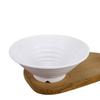 White Melamine Ribbed Noodle Bowl