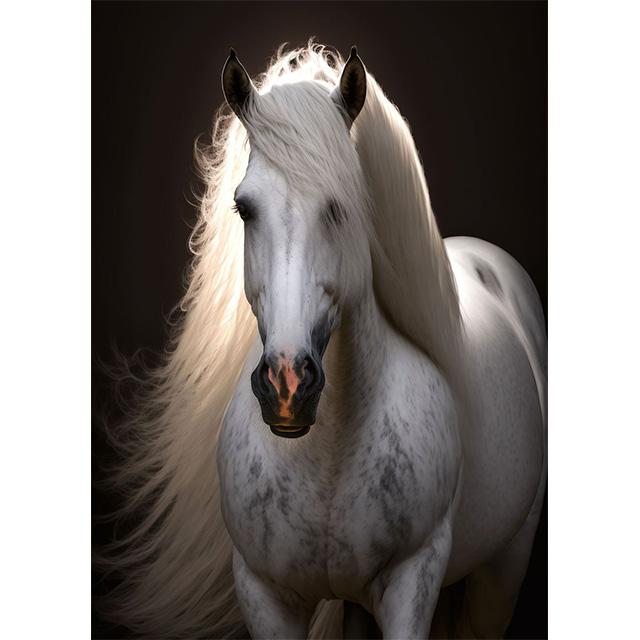 Черно-белый дикий конь, принты диких животных, постер, холст, современное настенное искусство, картина, гостиная, спальня, украшение для дома