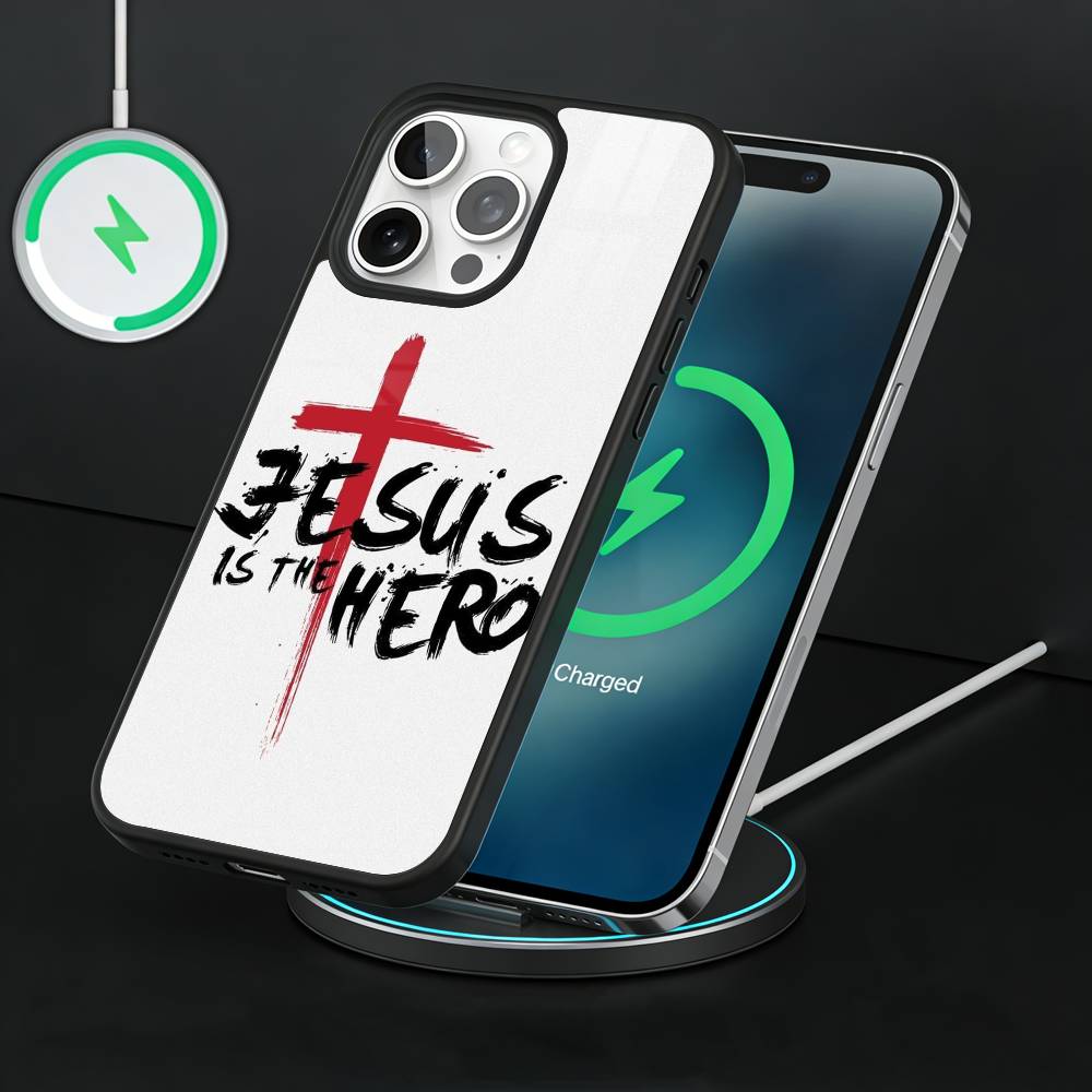 Jesus Bible Verse Christian Phone Case For iPhone17,16,15,14,13 Plus,Pro Max Magnetic For Magsafe Wireless Charging