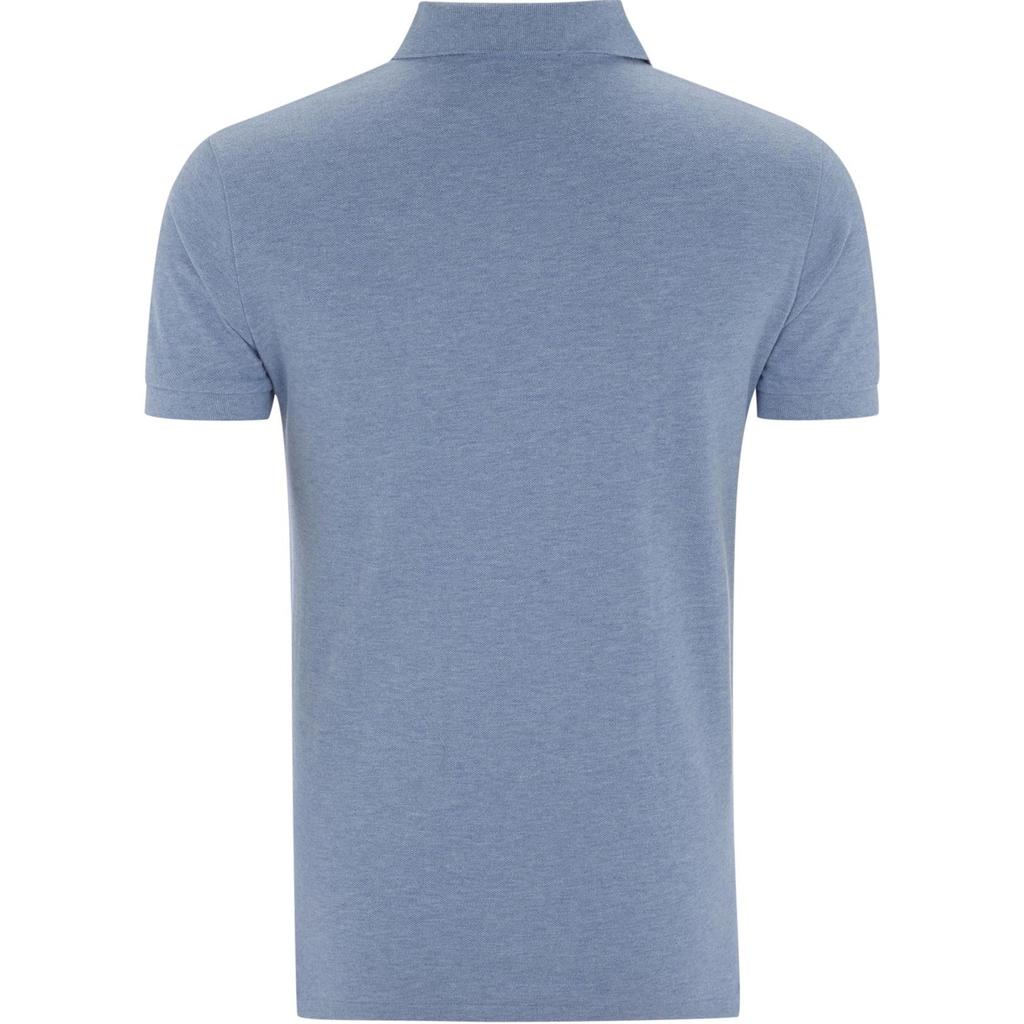 Polo Ralph Lauren Solid Color Logo Pattern Embroidered Pullover Straight Fit Short Sleeve Polo Shirt Men Tops Blue 710705571-009