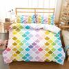 Mermaid Fish Scales Duvet Cover Magical Colorful Seamless Pattern With Fish Scale Net Print Bedding Set Microfiber Quilt Cover