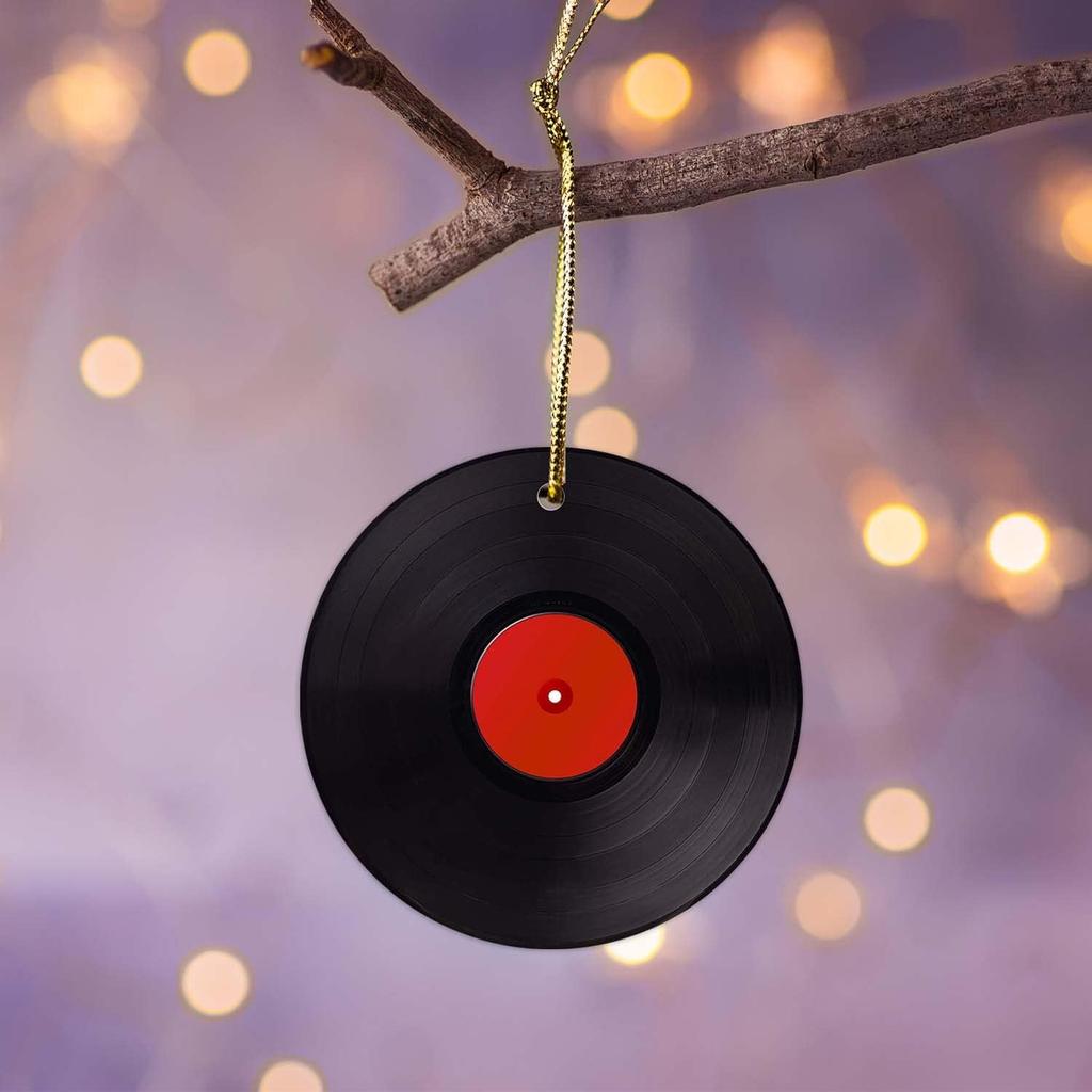 MEVRA Ornament,Music Record,Tree Decorations,Funny Xmas Halloween Decor, for Friends,Family